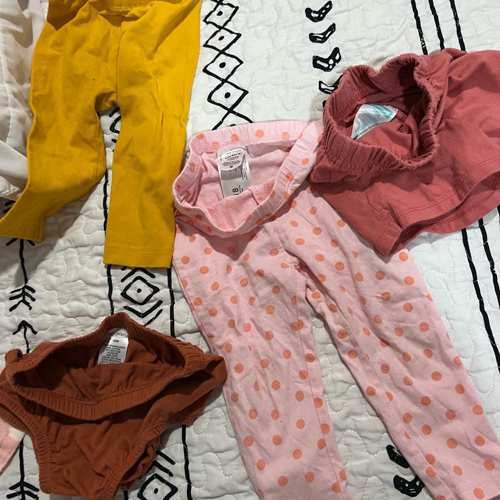 Colorful Baby Leggings and Bloomers Set